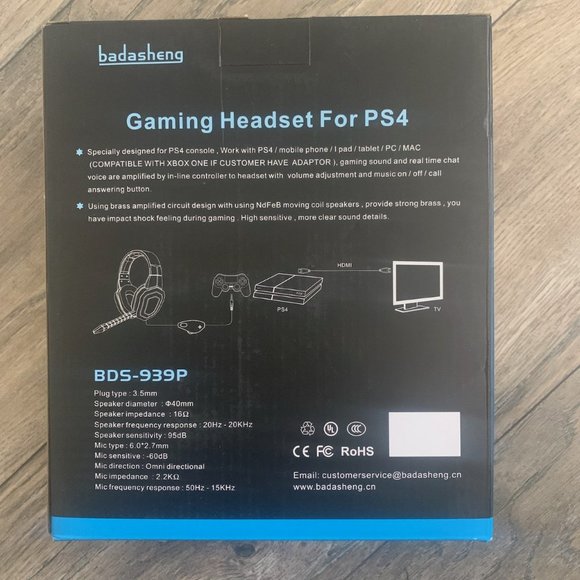 NWT BADASHENG 5 IN 1 GAMING HEADSET: PS4, IPAD - Picture 2 of 11
